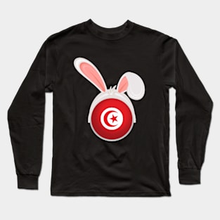 happy easter Tunisia bunny ears flag cute designs Long Sleeve T-Shirt